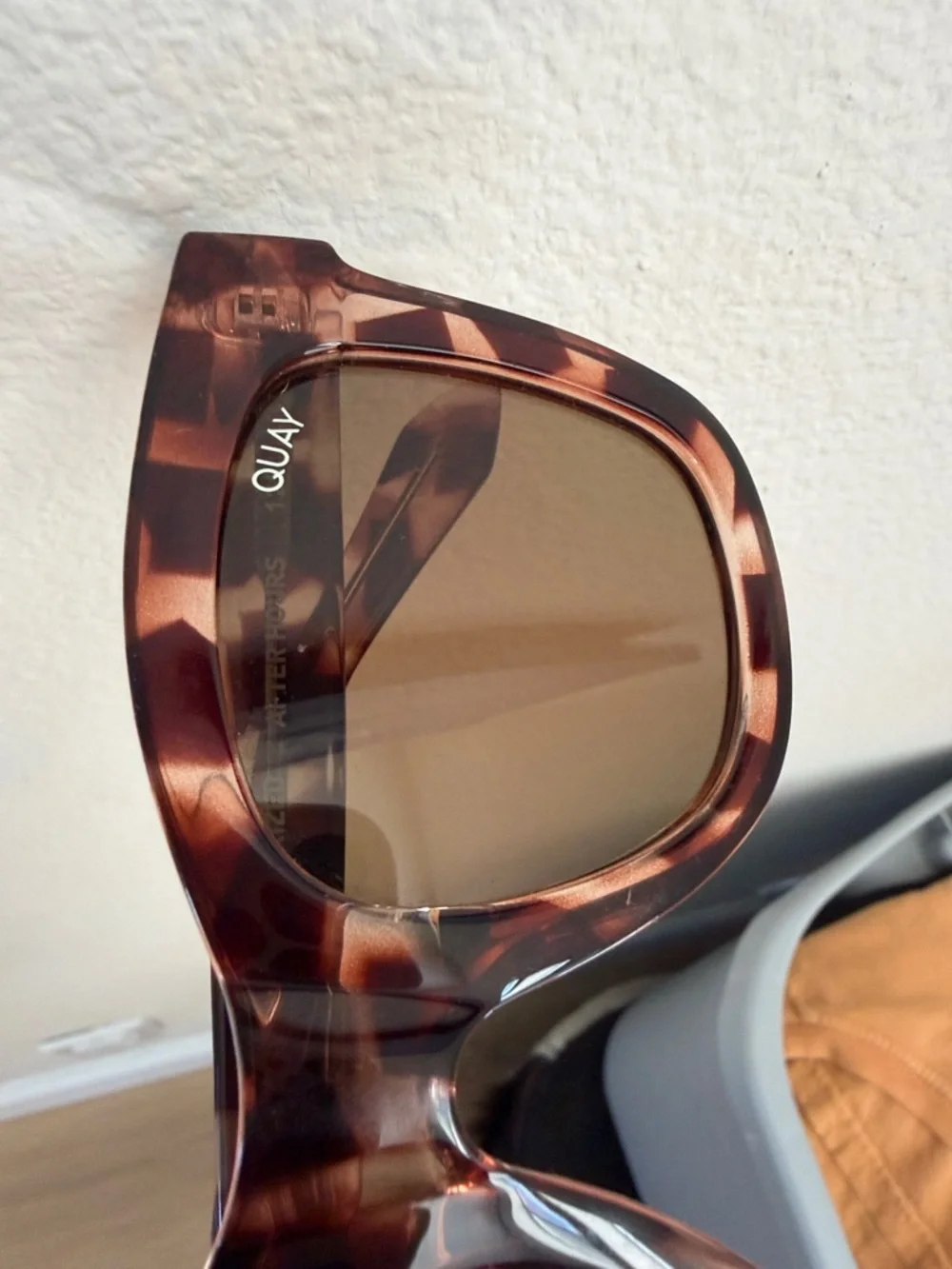 Quay Australia Tortoiseshell Brown Cat Eye Sunglasses-After Hours Polarized